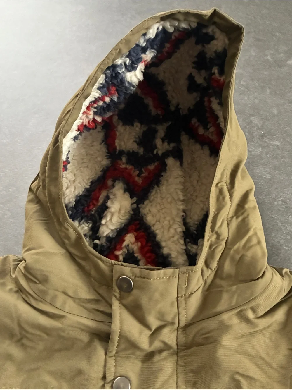 Patagonia Kids Olive Hooded Puffer Jacket